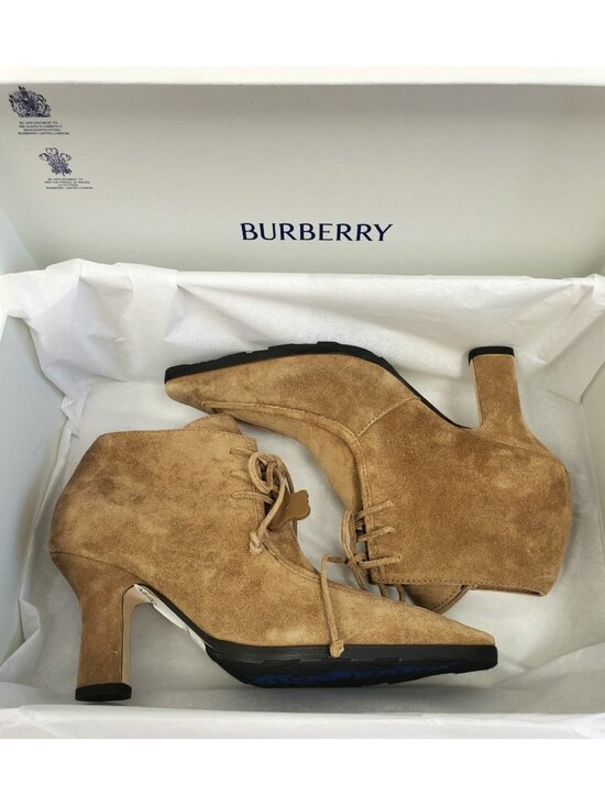 Burberry Storm Women Burberry Storm Women\'s Suede Bootie Heel Ankle Boots Jute Size 38 / US 8 - Italy